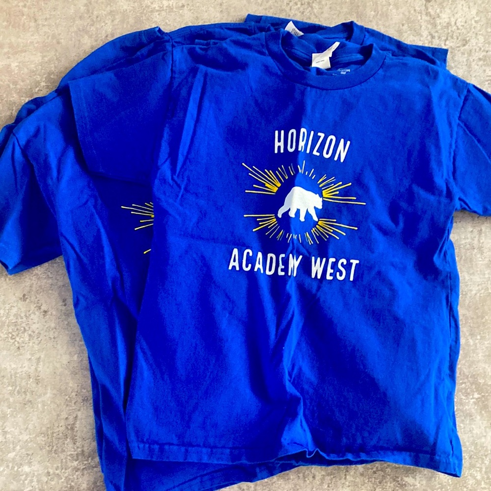 Horizon Academy West t-shirts x4, youth size M (10-12)